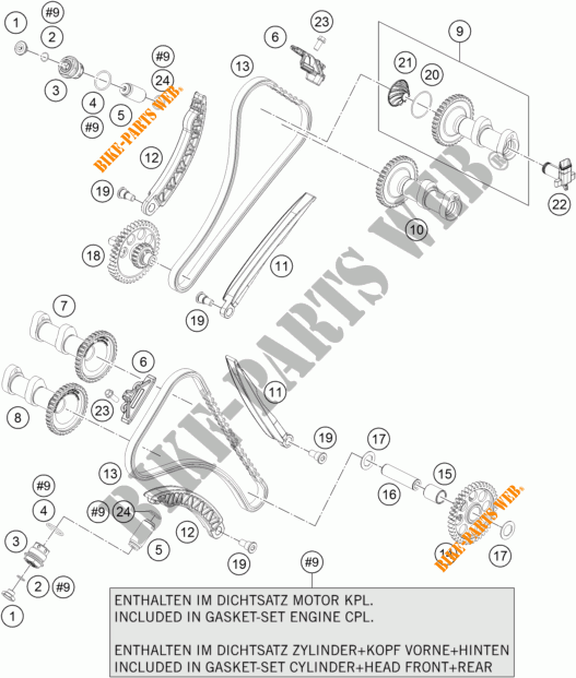 TIMING for KTM 1290 SUPER DUKE R SPECIAL EDITION ABS 2016