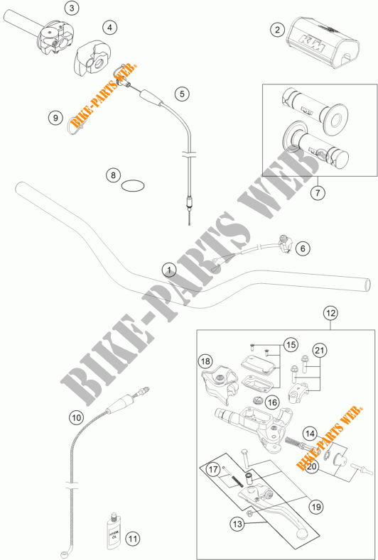 HANDLEBAR / CONTROLS for KTM 125 SX 2016