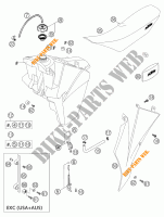 TANK / SEAT for KTM 125 SX 2004