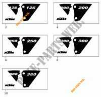 STICKERS for KTM 125 SX 2001