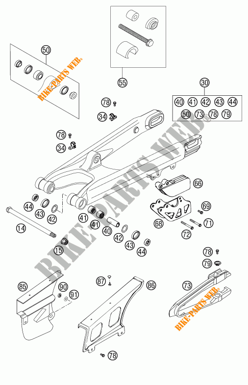 SWINGARM for KTM 125 SX 2001