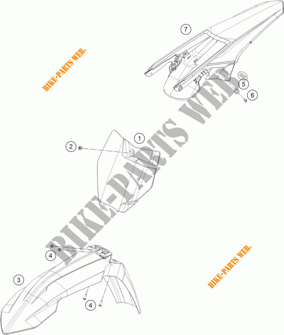 PLASTICS for KTM 450 SX-F 2017