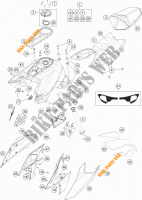 TANK / SEAT for KTM 1290 SUPER DUKE R WHITE 2017