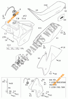 TANK / SEAT for KTM 400 SX RACING 2000