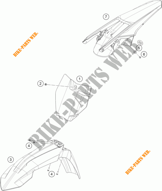 PLASTICS for KTM 350 SX-F 2018