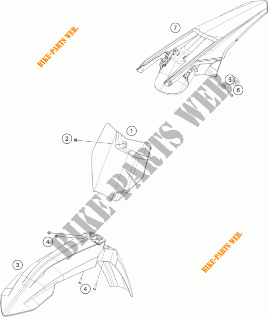 PLASTICS for KTM 350 SX-F 2017