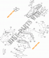 PLASTICS for KTM 1290 SUPER DUKE R WHITE 2017