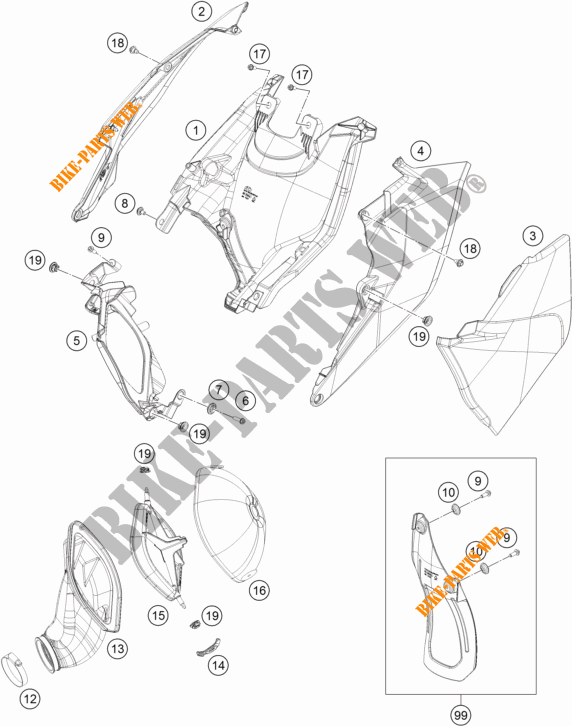 AIR FILTER for KTM 250 SX 2018