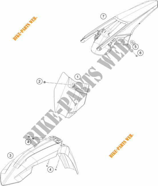 PLASTICS for KTM 250 SX 2018