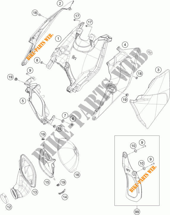 AIR FILTER for KTM 250 SX 2017