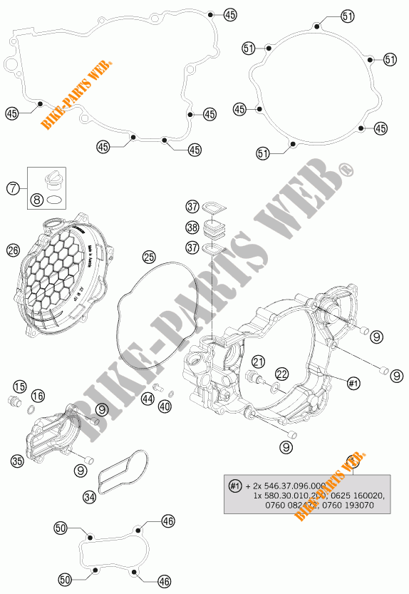 CLUTCH COVER for KTM 250 SX 2016