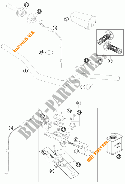 HANDLEBAR / CONTROLS for KTM 250 SX 2015