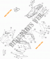 PLASTICS for KTM 1290 SUPER DUKE R WHITE 2017