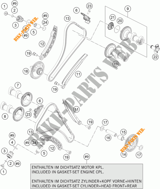 TIMING for KTM 1290 SUPER DUKE R WHITE 2017