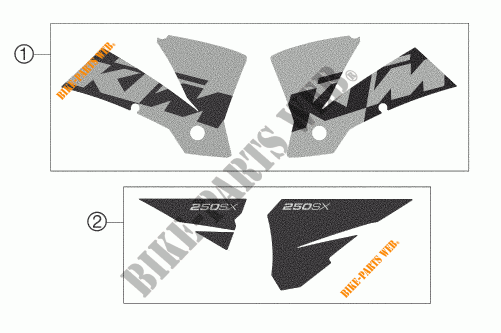 STICKERS for KTM 250 SX 2003