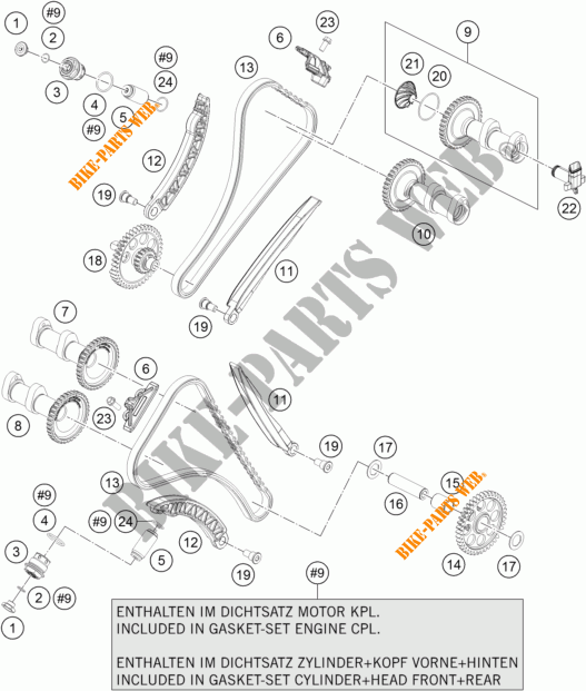 TIMING for KTM 1290 SUPER DUKE R ORANGE ABS 2016