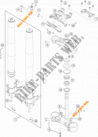 FRONT FORK / TRIPLE CLAMP for KTM 1290 SUPER DUKE R ORANGE ABS 2016