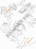 PLASTICS for KTM 1290 SUPER DUKE R ORANGE ABS 2016