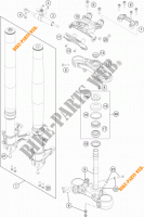 FRONT FORK / TRIPLE CLAMP for KTM 1290 SUPER DUKE R BLACK ABS 2016
