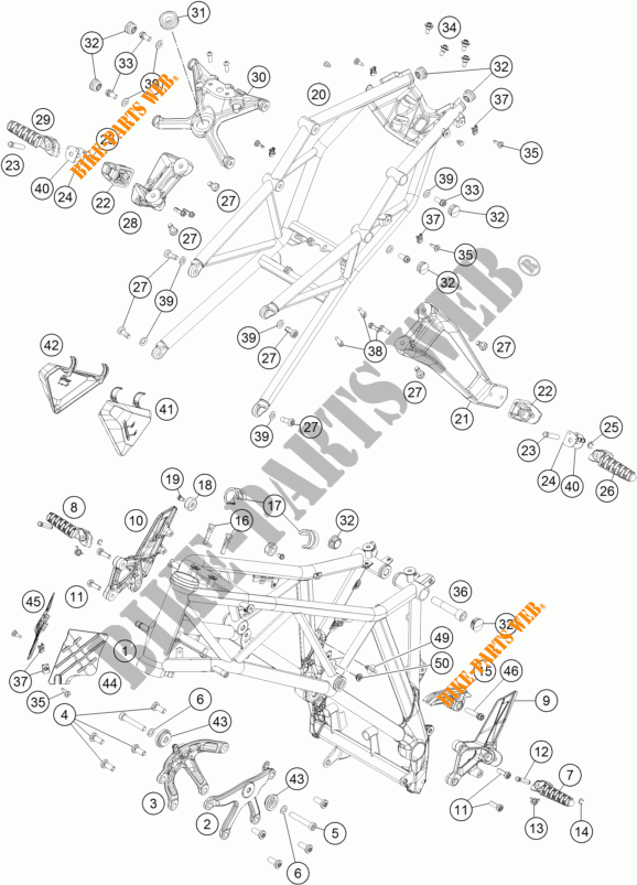 FRAME for KTM 1290 SUPER DUKE R BLACK ABS 2016