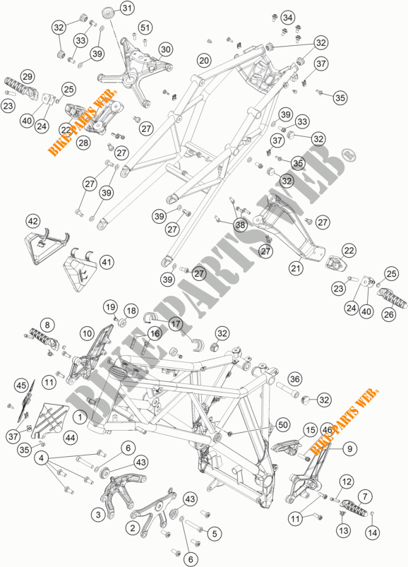 FRAME for KTM 1290 SUPER DUKE R ORANGE ABS 2016