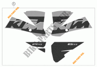 STICKERS for KTM 85 SX 19/16 2005