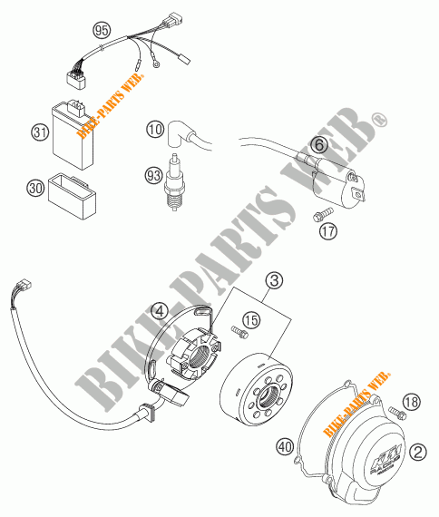 IGNITION SYSTEM for KTM 85 SX 2004
