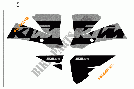 STICKERS for KTM 85 SX 2004