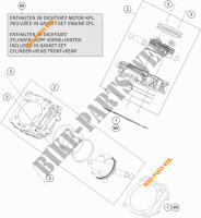 CYLINDER for KTM 1290 SUPER DUKE R BLACK ABS 2016