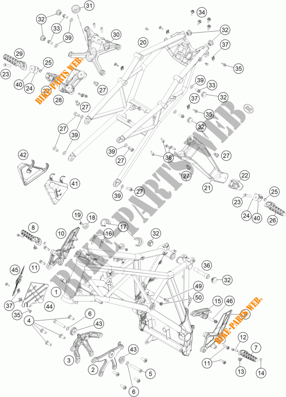 FRAME for KTM 1290 SUPER DUKE R BLACK ABS 2016