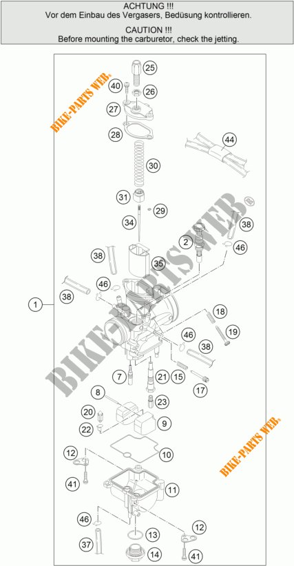 CARBURETOR for KTM 85 SX 19/16 2017