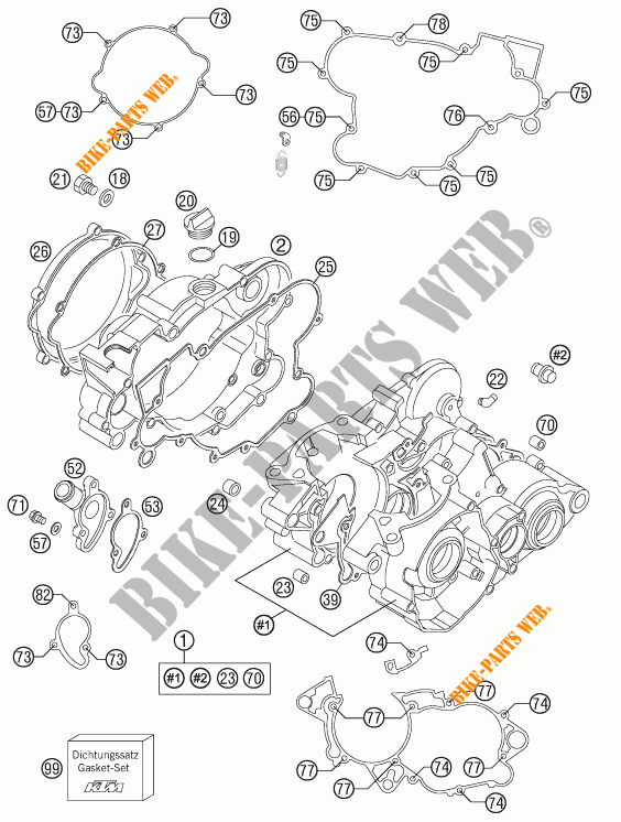 CRANKCASE for KTM 85 SX 19/16 2017