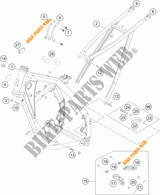 FRAME for KTM 85 SX 19/16 2017