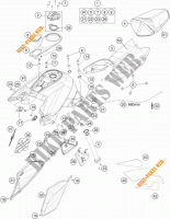 TANK / SEAT for KTM 1290 SUPER DUKE R ORANGE ABS 2016