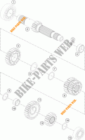 GEARBOX MAIN SHAFT for KTM 1290 SUPER DUKE R BLACK ABS 2016