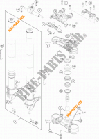 FRONT FORK / TRIPLE CLAMP for KTM 1290 SUPER DUKE R ORANGE ABS 2015