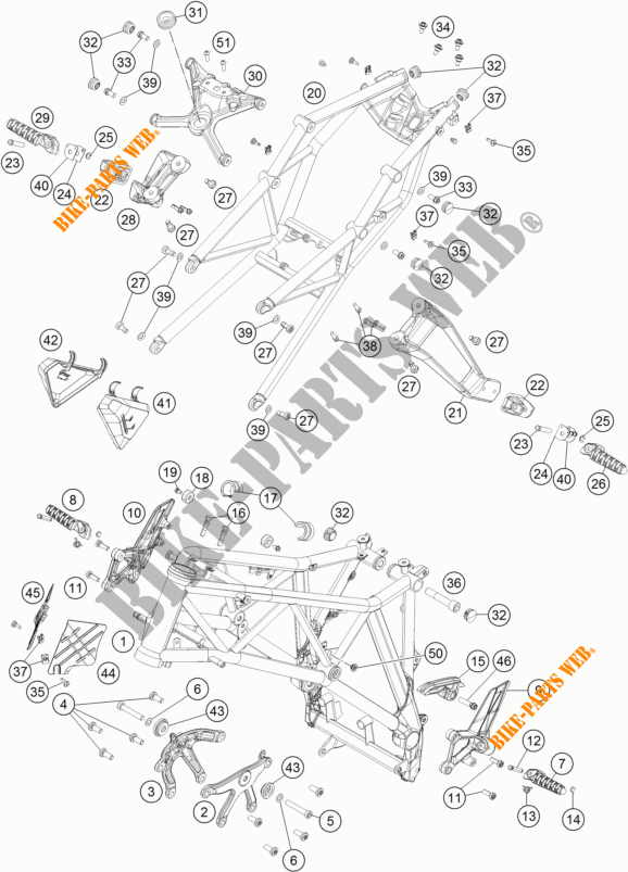 FRAME for KTM 1290 SUPER DUKE R ORANGE ABS 2015