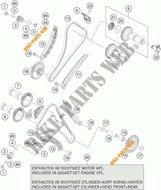 TIMING for KTM 1290 SUPER DUKE R ORANGE ABS 2015