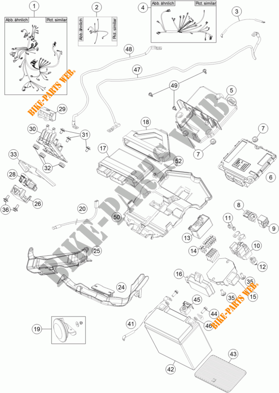 WIRING HARNESS for KTM 1290 SUPER DUKE R ORANGE ABS 2015
