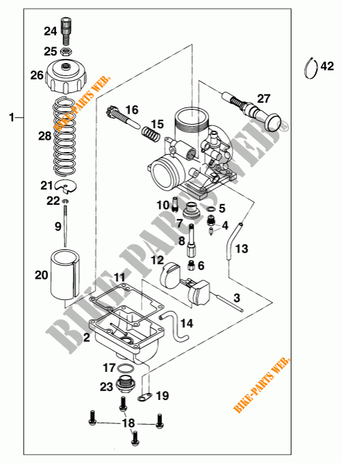 CARBURETOR for KTM 65 SX 2000
