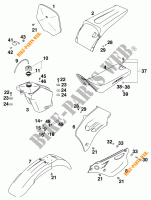 TANK / SEAT for KTM 60 SX 1998