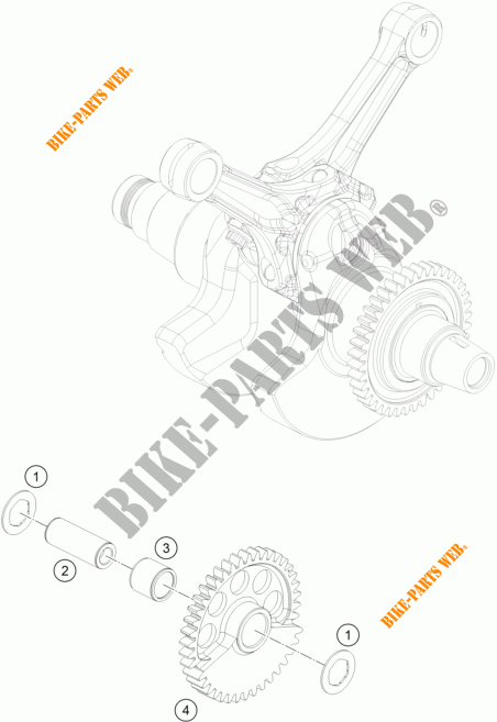 BALANCER SHAFT for KTM 1290 SUPER DUKE R ORANGE ABS 2015