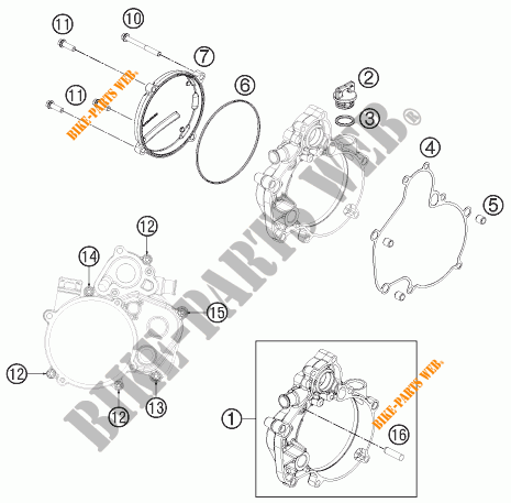 CLUTCH COVER for KTM 50 SXS 2015