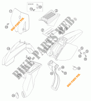 PLASTICS for KTM 50 SX PRO SENIOR LC 2005