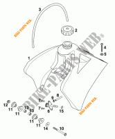 TANK / SEAT for KTM 50 SX PRO SENIOR 1999