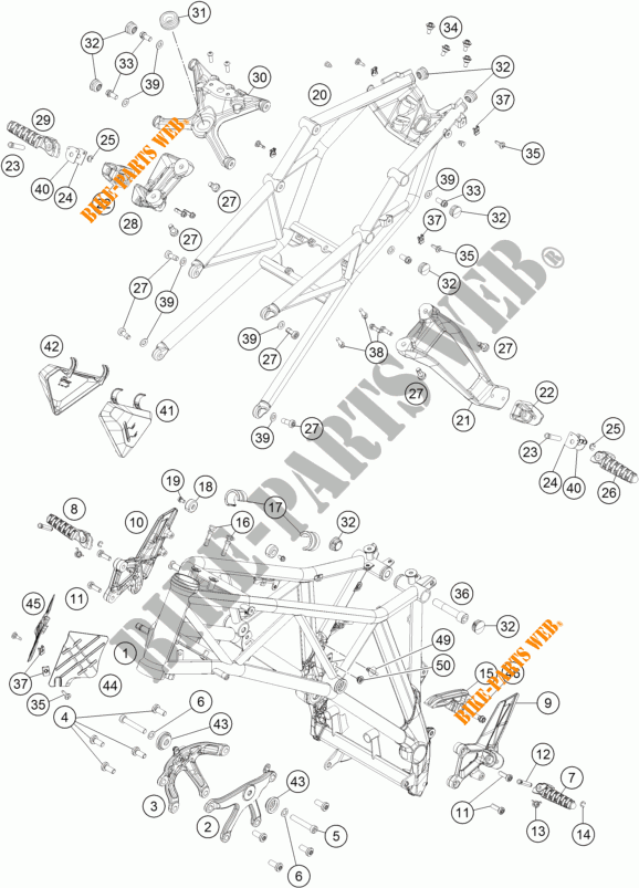 FRAME for KTM 1290 SUPER DUKE R BLACK ABS 2015
