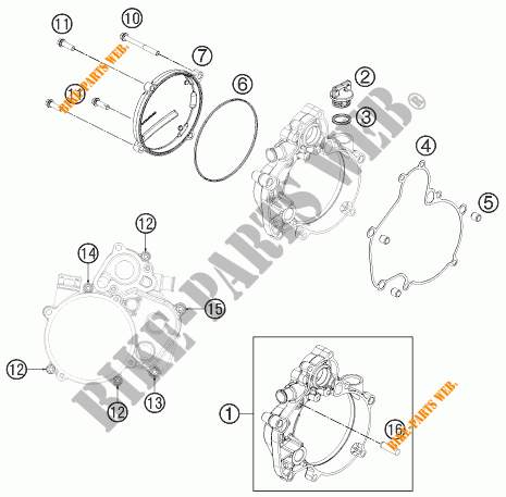 CLUTCH COVER for KTM 50 SX 2018