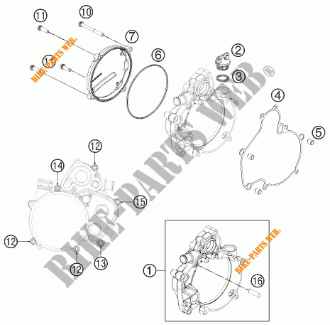 CLUTCH COVER for KTM 50 SX 2015