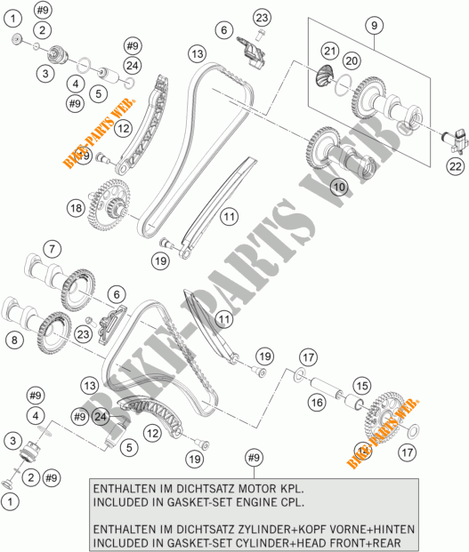 TIMING for KTM 1290 SUPER DUKE R ORANGE ABS 2015