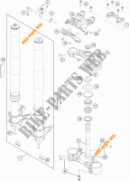 FRONT FORK / TRIPLE CLAMP for KTM 1290 SUPER DUKE R ORANGE ABS 2014